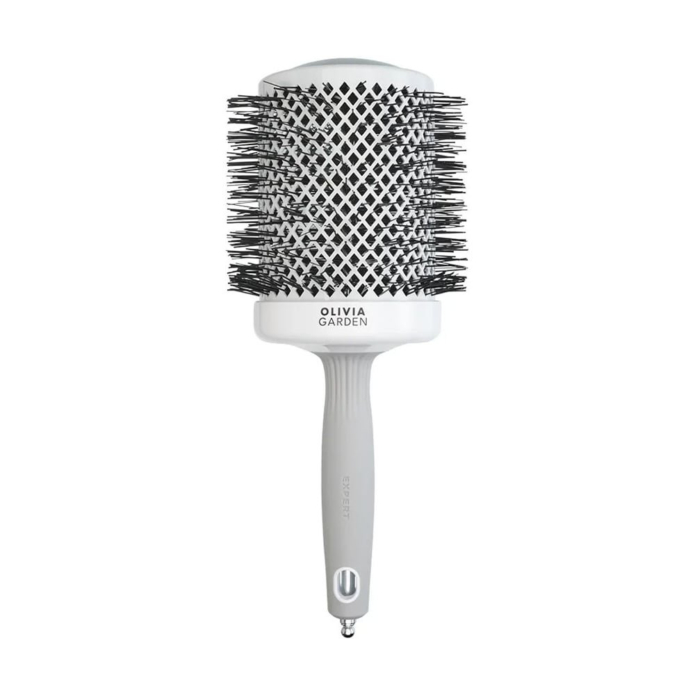 Браш для волосся Olivia Garden Expert Blowout Shine, White &amp; Grey, діаметр 80 мм